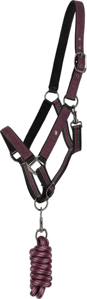 Set QHP Cavezza e Corda Rosso Vino - Speciale Mini Shetland