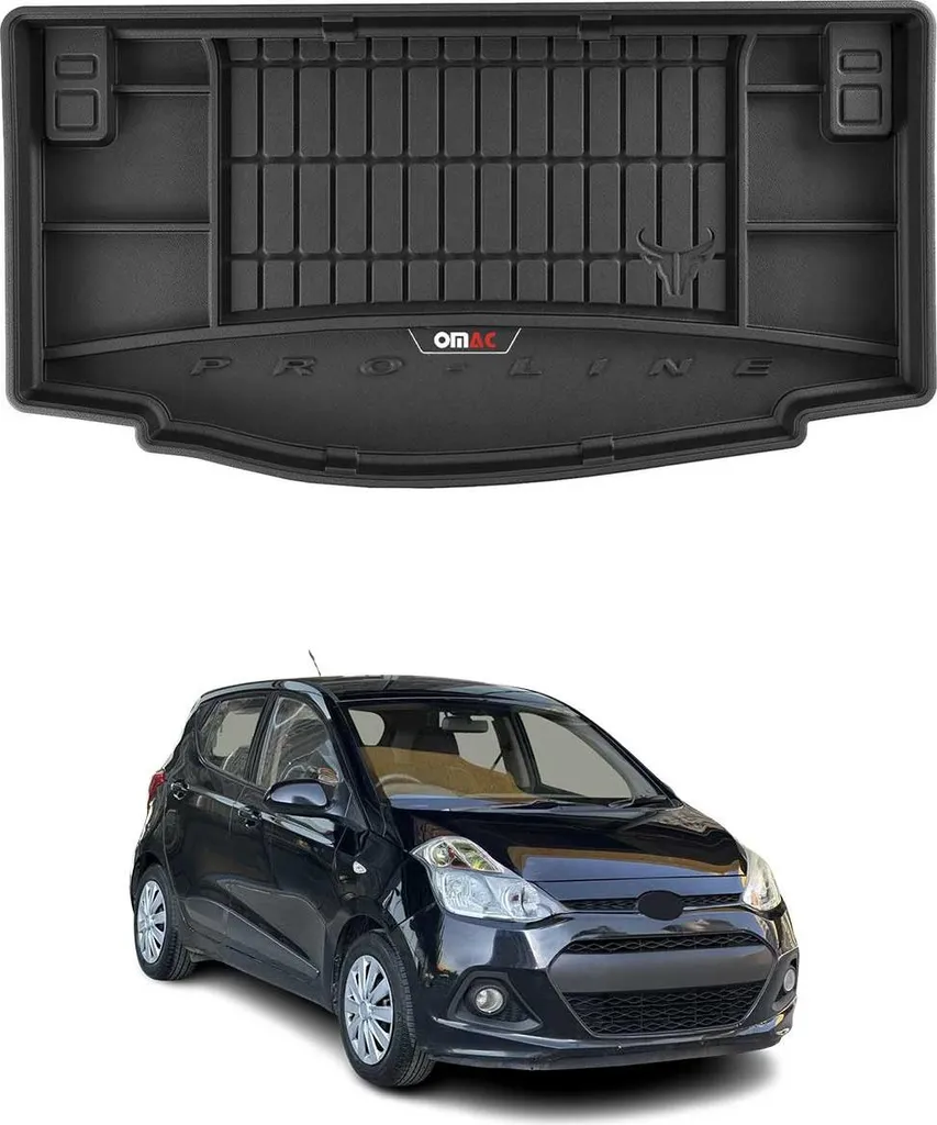 Vasca Baule Hyundai i10 2013-2019 OMAC | Protezione Bagagliaio TPE Nero