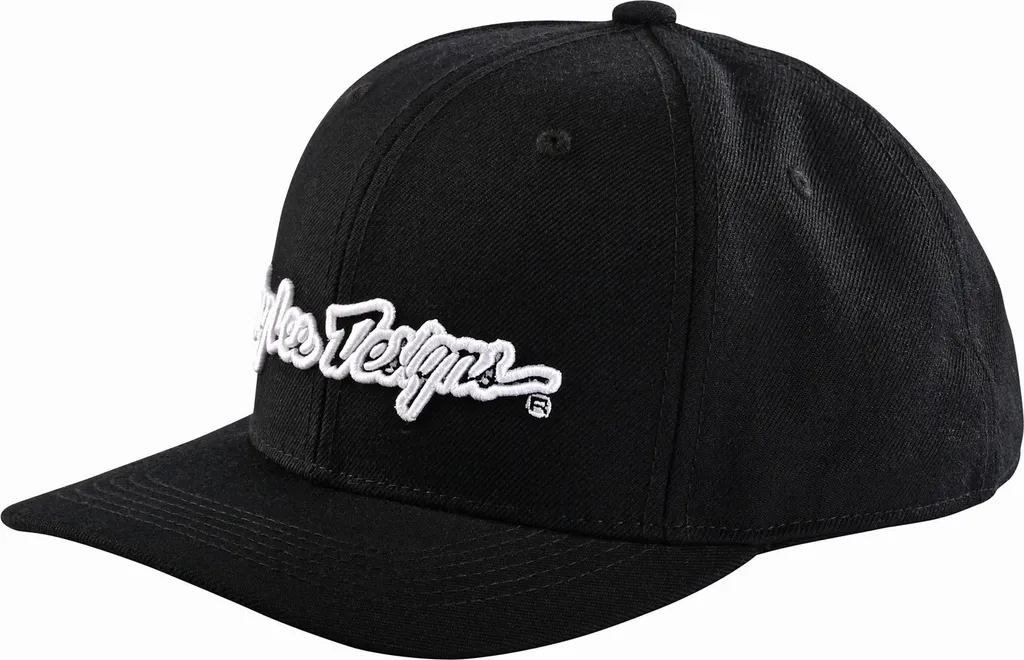 Casquette de Sport Incurvée Troy Lee Designs Signature Homme Noire