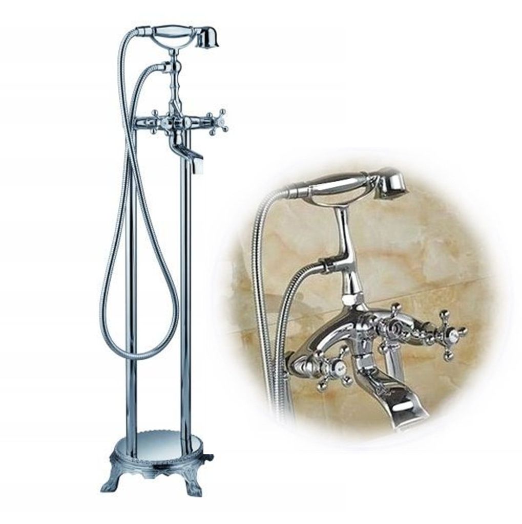 Freistehende Badewannenarmatur LAUFERI CLARISSA silber