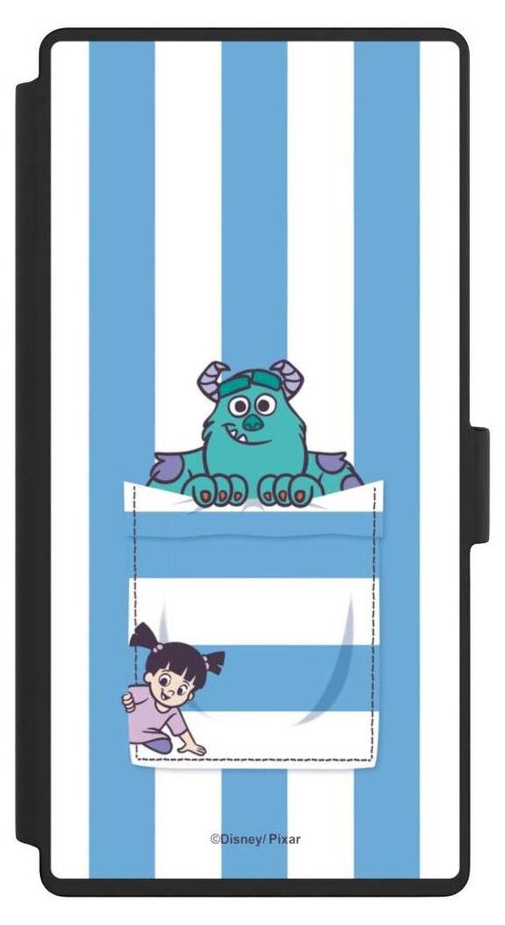 NIVOCASE Klapphülle für Samsung Galaxy S23 Ultra Handyhülle aus Kunst Leder NIVOflip schwarz Disney Pixar Fanartikel Die Monster AG