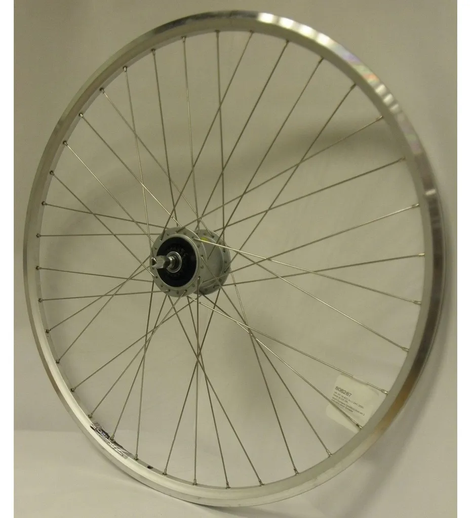 Roue avant 28 pouces 622 Zac-2000 argentée avec moyeu dynamo intégré