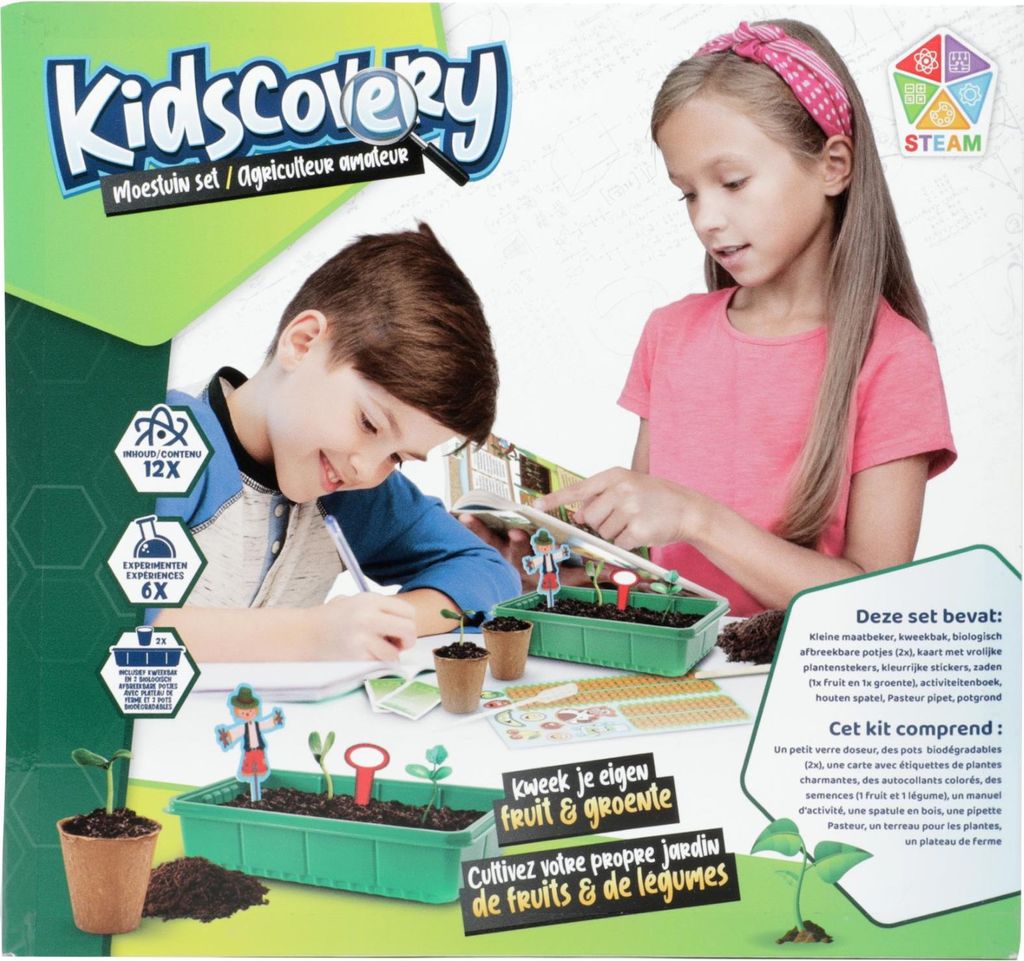 Wissenschaft kidscovery Gemüsegarten Experimentierset für Kinder