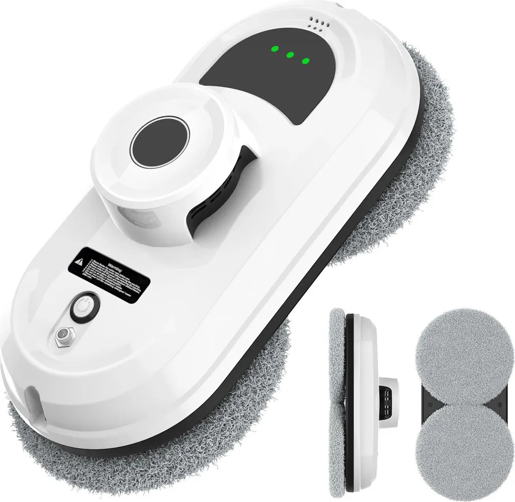 Robot Pulitore Vetri Intelligente 5600Pa | Lavavetri Elettrico Automatico Bianco