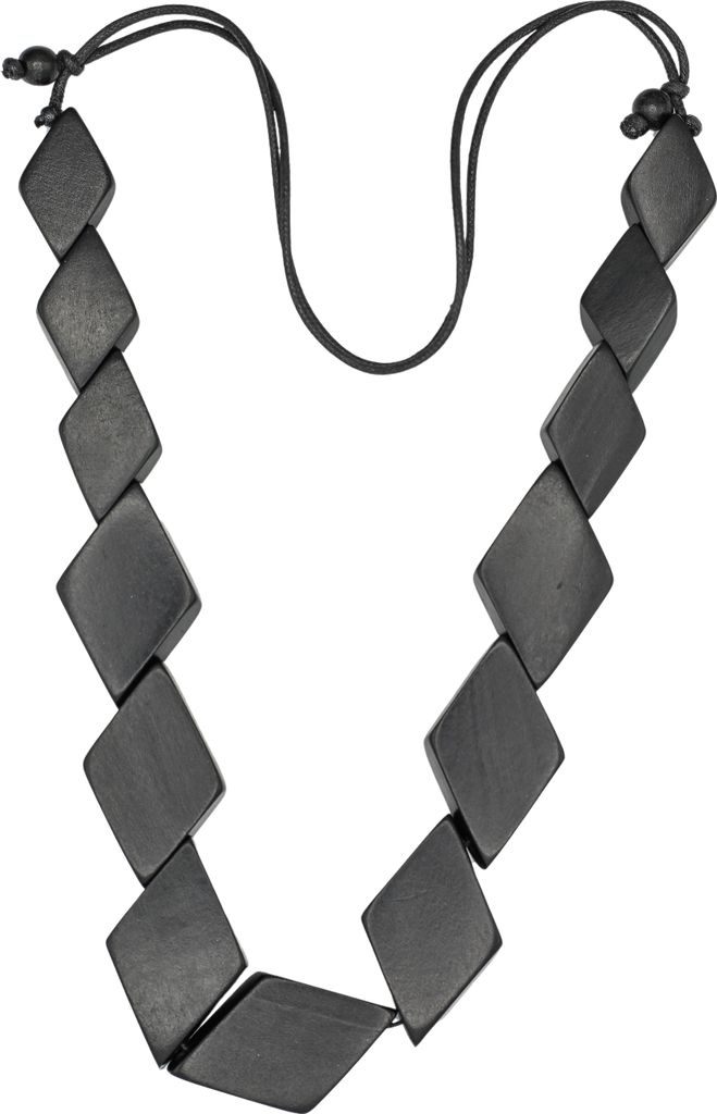 Lange Kette Raute aus Holzrauten von collezione alessandro Produktbild 