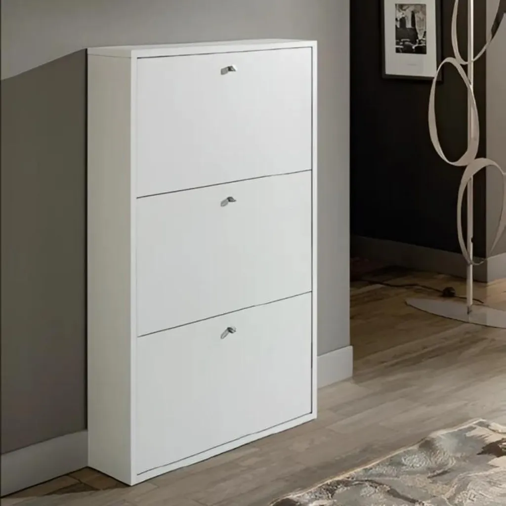 Scarpiera Virginia Design Bianco Opaco 68x18x110H | Must-Have Salvaspazio