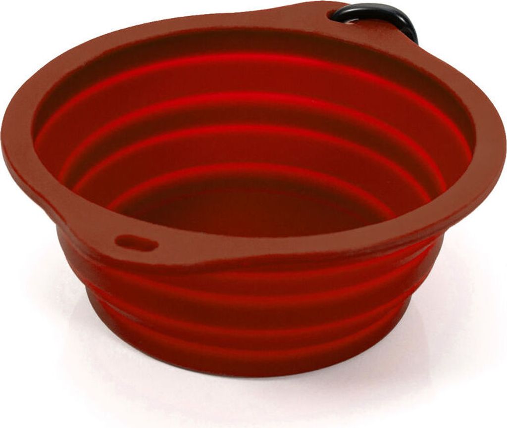 Zusammenfaltbarer Fressnapf Gloria Rot Silikon Aluminium 550 ml