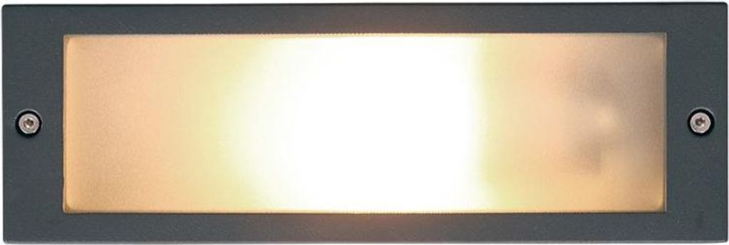Einbauleuchte Wand Glas Aluminium E27 IP65 Graphit eckig Modern