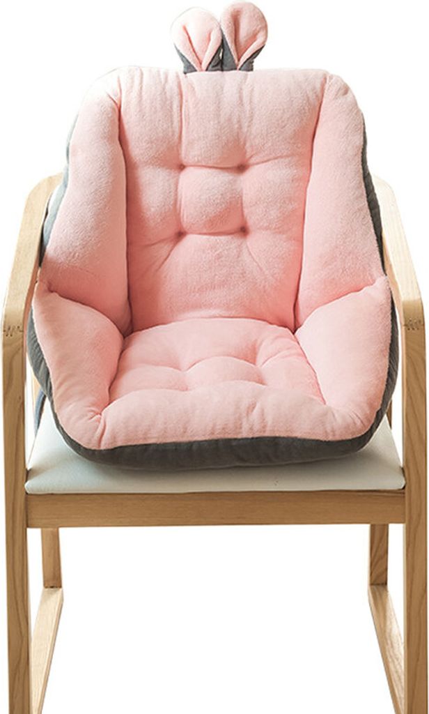 Stuhlkissen mit All-in-One Memory Foam Kissen Weiches Tragbares Sitzkissen Lazy Sofa für Home Office Chair, Rosa