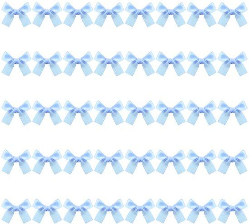 40 blauwe Mini-Haarstrikjes für Frauen Mädchen Kinder Krokodil-Haarstrik Accessoires