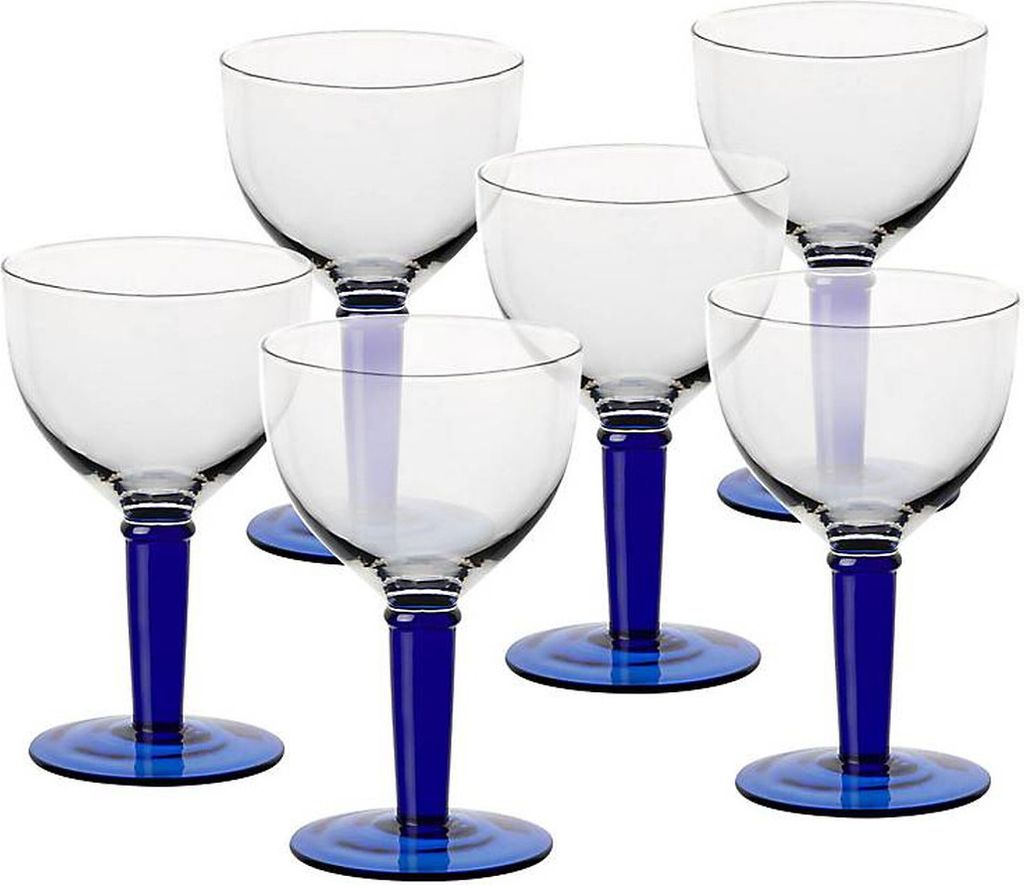 Eiscremeglas Lombardia 6er-Set blau ''Amore Vero'' (18,5cm)
