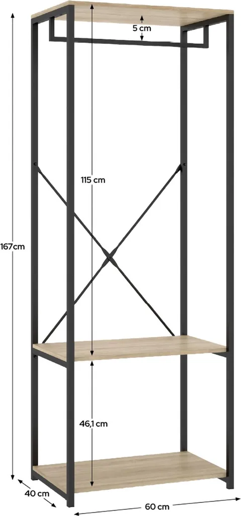 Garde-robe gain de place Cedar - Armoire dressing pour studio - 3