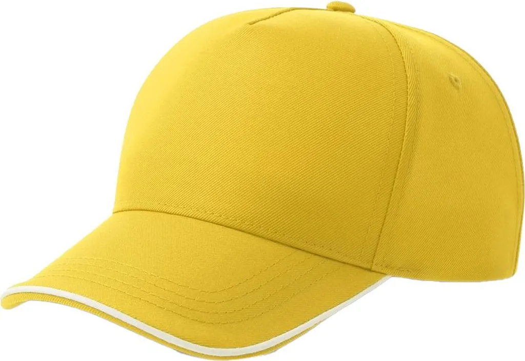 Atlantis Recy Five Piping AB742 Giallo Bianco - Cappello Baseball Eco