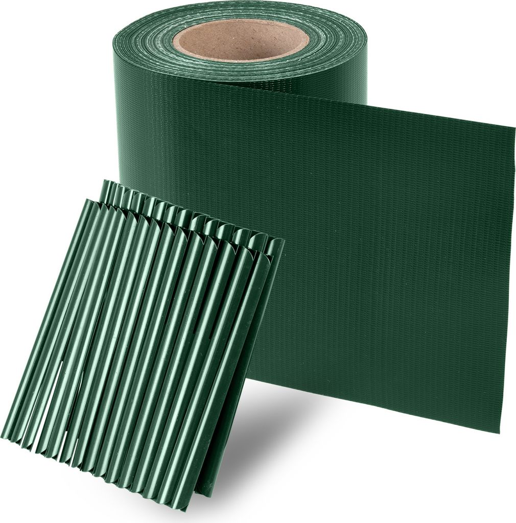 TOSANEO PVC Sichtschutzstreifen Grün 35m x 19cm Sichtschutz Produktbild 7