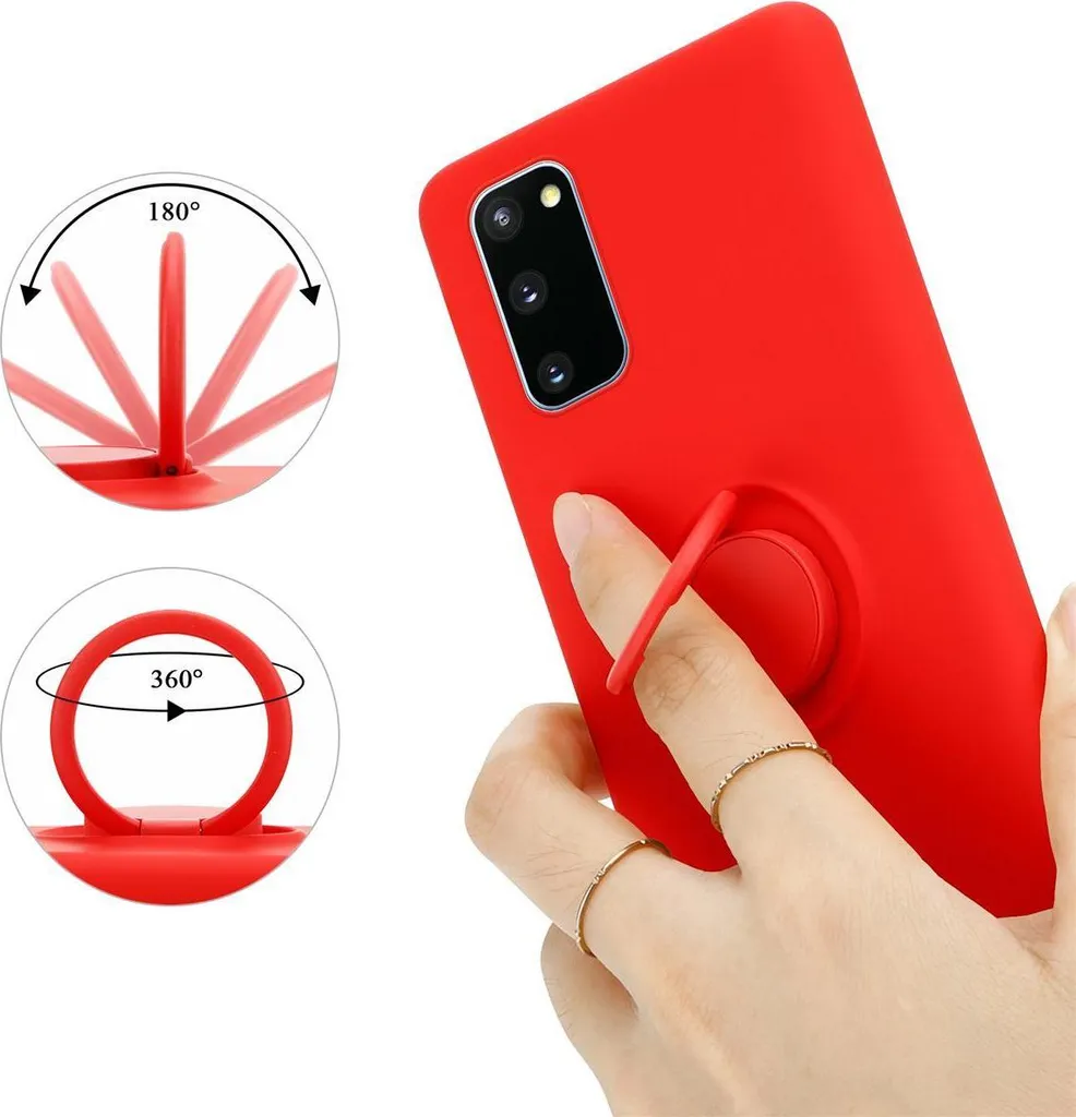 Custodia Protettiva Cadorabo per Samsung S20 FE - Rosso TPU Morbido - 7