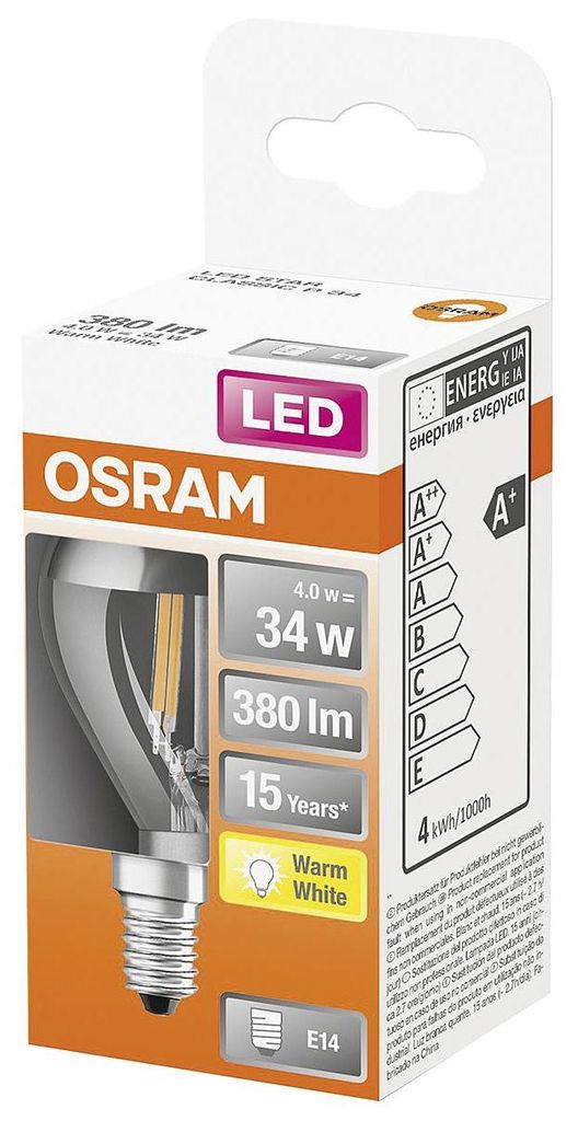 OSRAM LED Kopfspiegellampe A E14 380LM 6 Stück Image du produit 