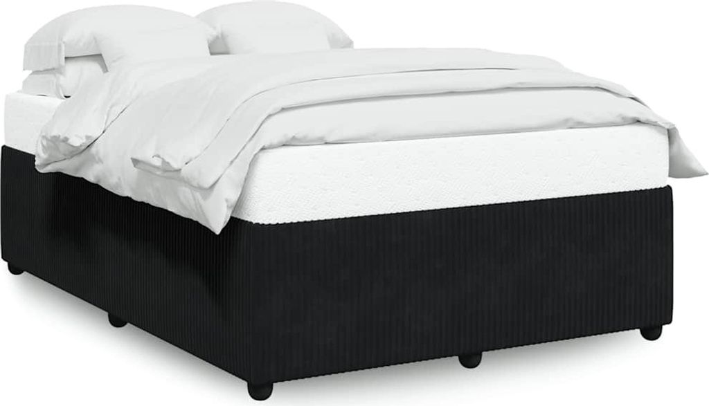 vidaXL Bettgestell ohne Matratze Schwarz 140x190 cm Samt