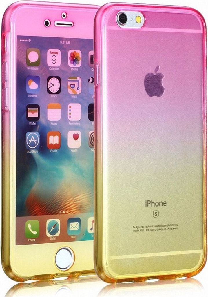 Crystal Case Hülle für Motorola Moto X Play Pink Gelb Full Body