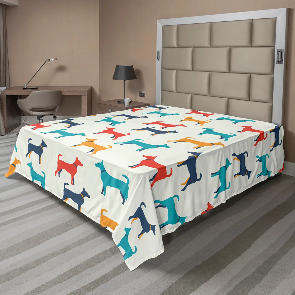 Drap de dessus pour lit de chien design coloré et moderne 244x205 cm