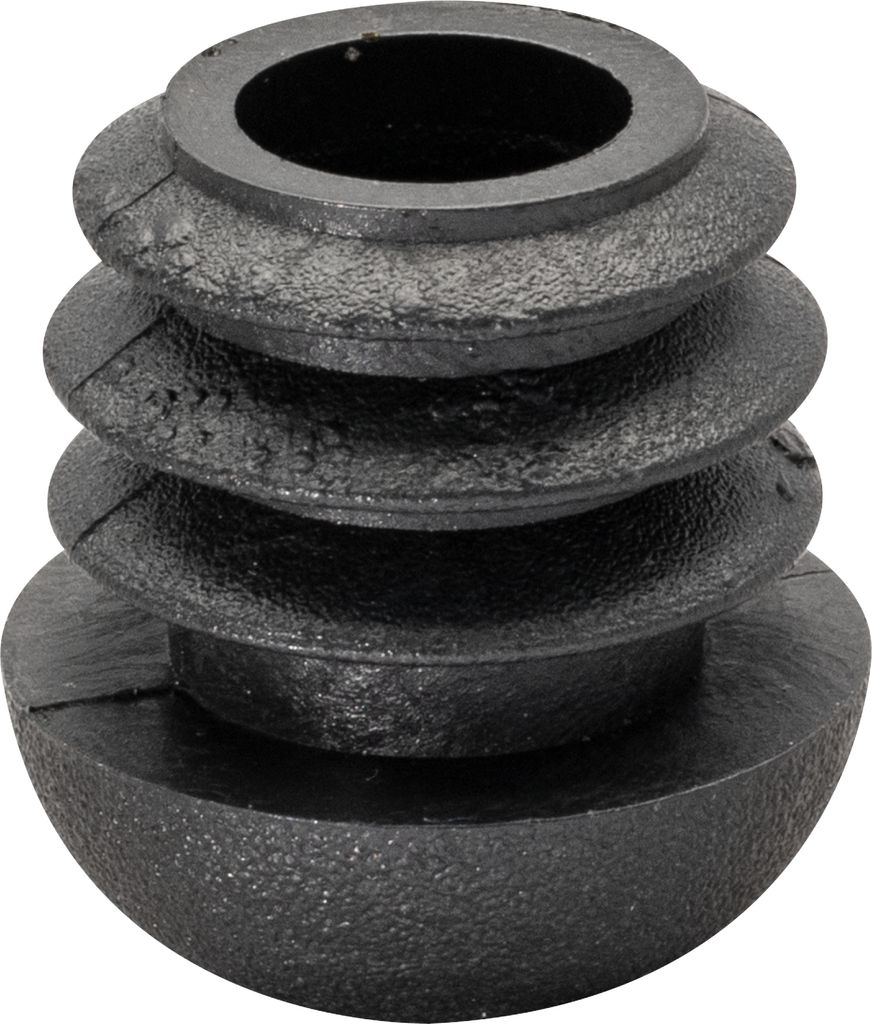 WAGNER Möbelgleiter für Stahlrohr rund 4tlg. - Durchmesser Ø 16 / 18 x 20 mm, Abrieb 9 mm, Kunststoff schwarz - 15005199