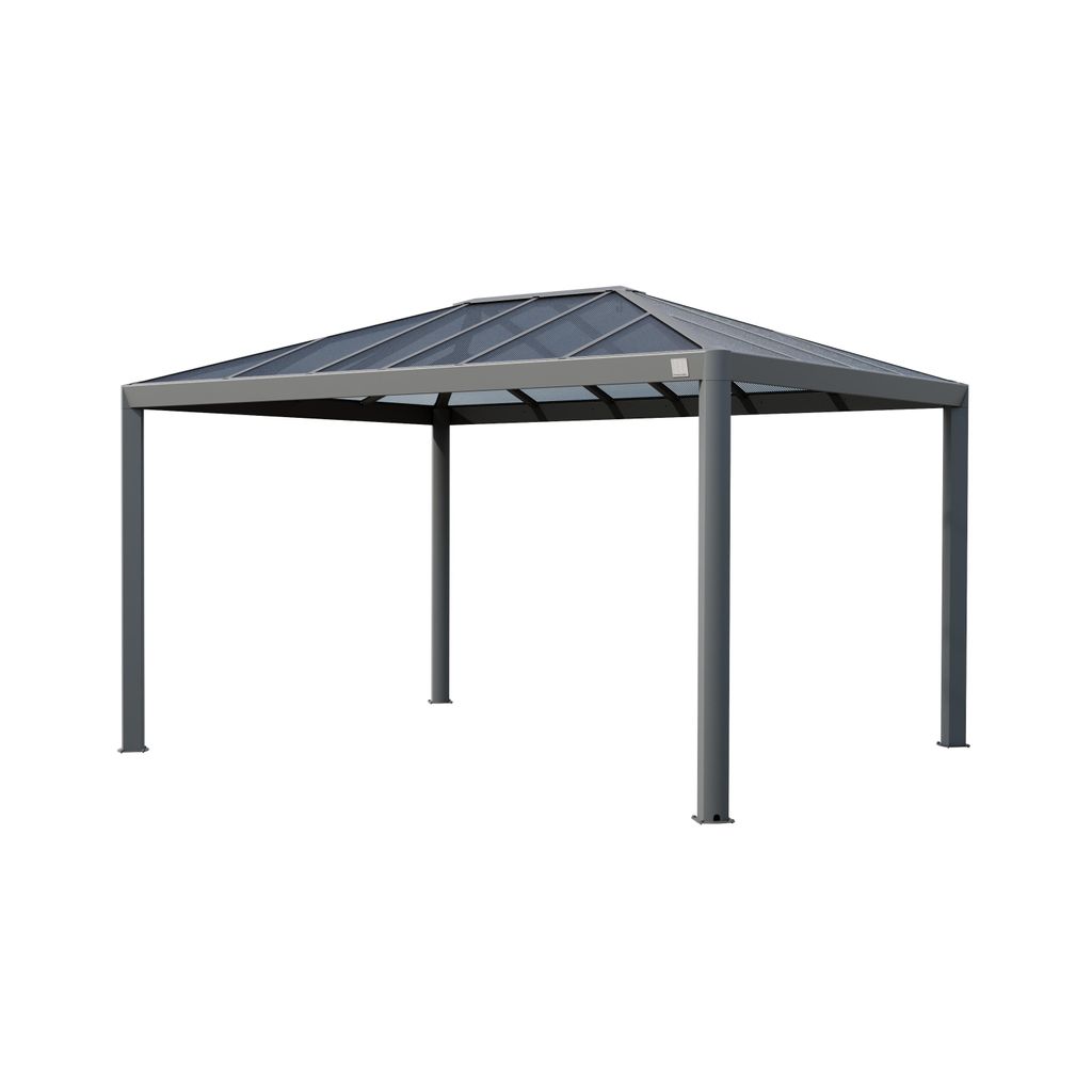 PRIMEYARD Gartenpavillon 3x4 m Alu-Rahmen und Polycarbonat-Dach