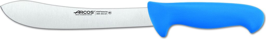Metzgermesser Arcos Farbe - Prof 292623 aus Nitrum-Edelstahl und mango ergonomische blaue Polypropylenklinge 20 cm, Vitrine