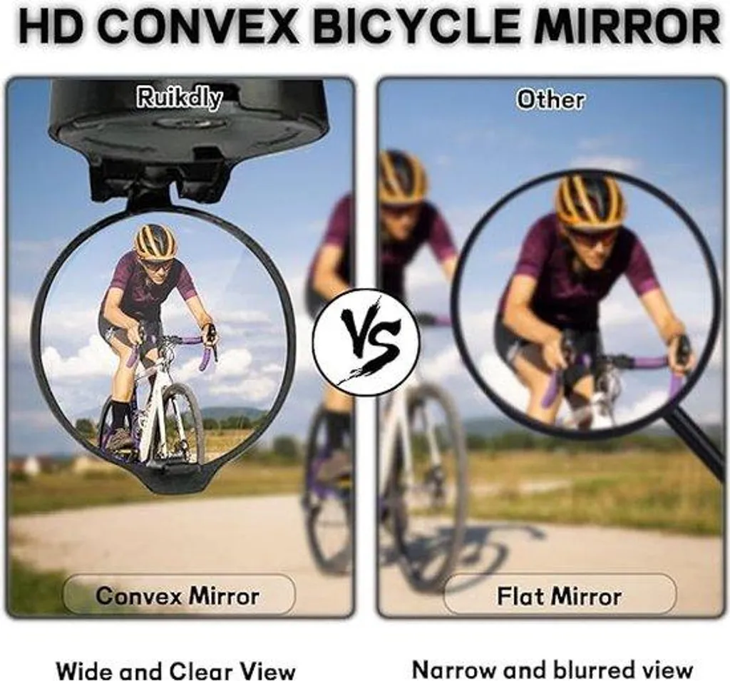 Rétroviseur de vélo robuste orientable 360° pour une sécurité totale
