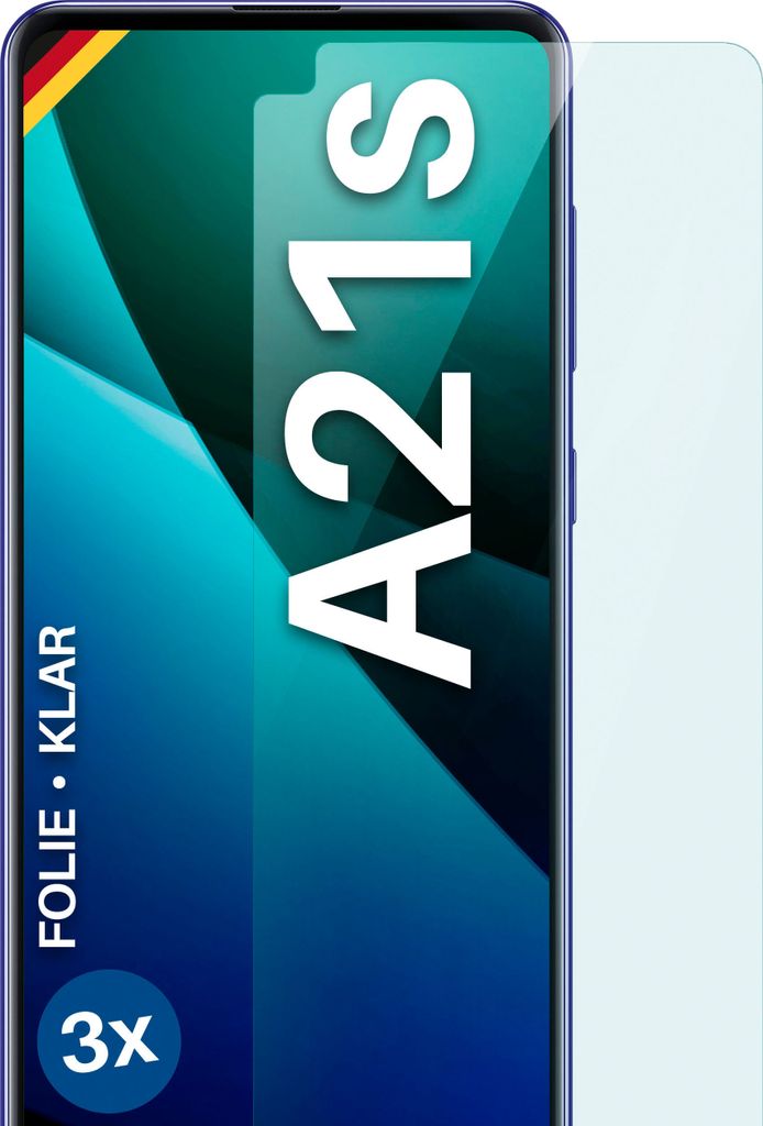 moex 3x Schutzfolie kompatibel mit Samsung Galaxy A21s - Displayschutzfolie dünn Folie, Klar