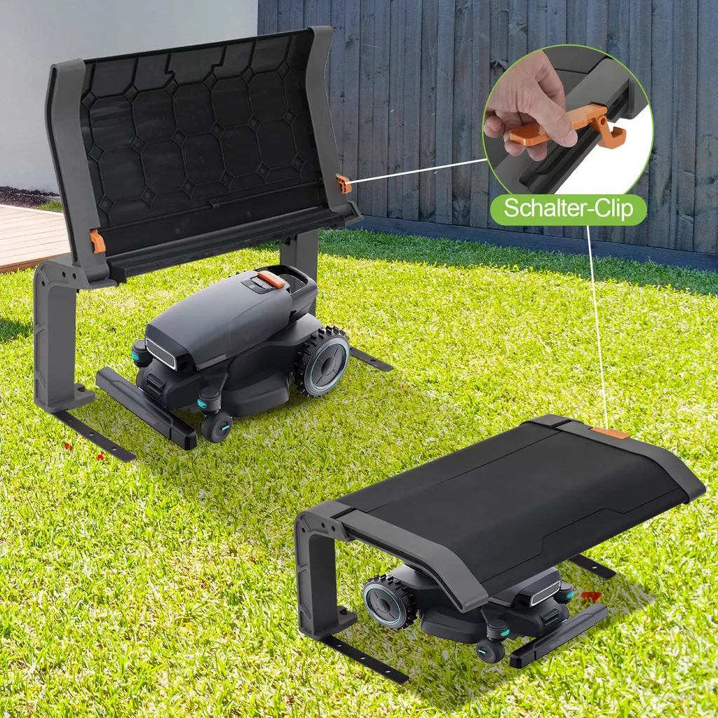 Offerta Garage Clanmacy per Robot Tagliaerba | Tetto Pieghevole Acciaio - 4