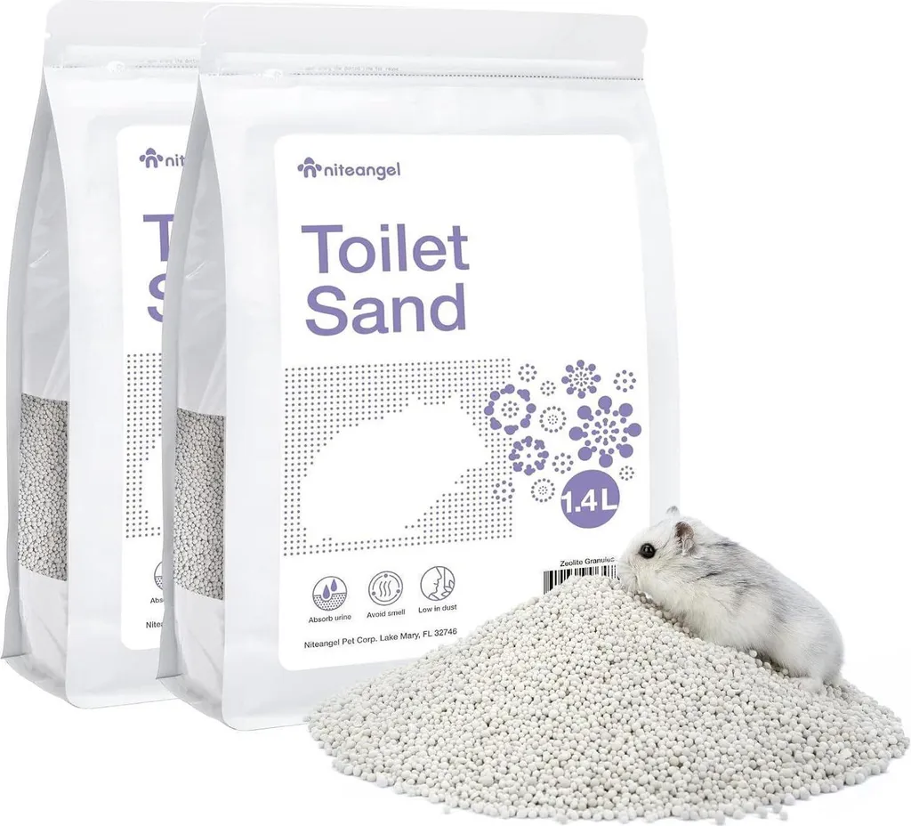 Bain de Sable Hamster Violet Niteangel - Pack de 2 x 1,4L Haute Qualité
