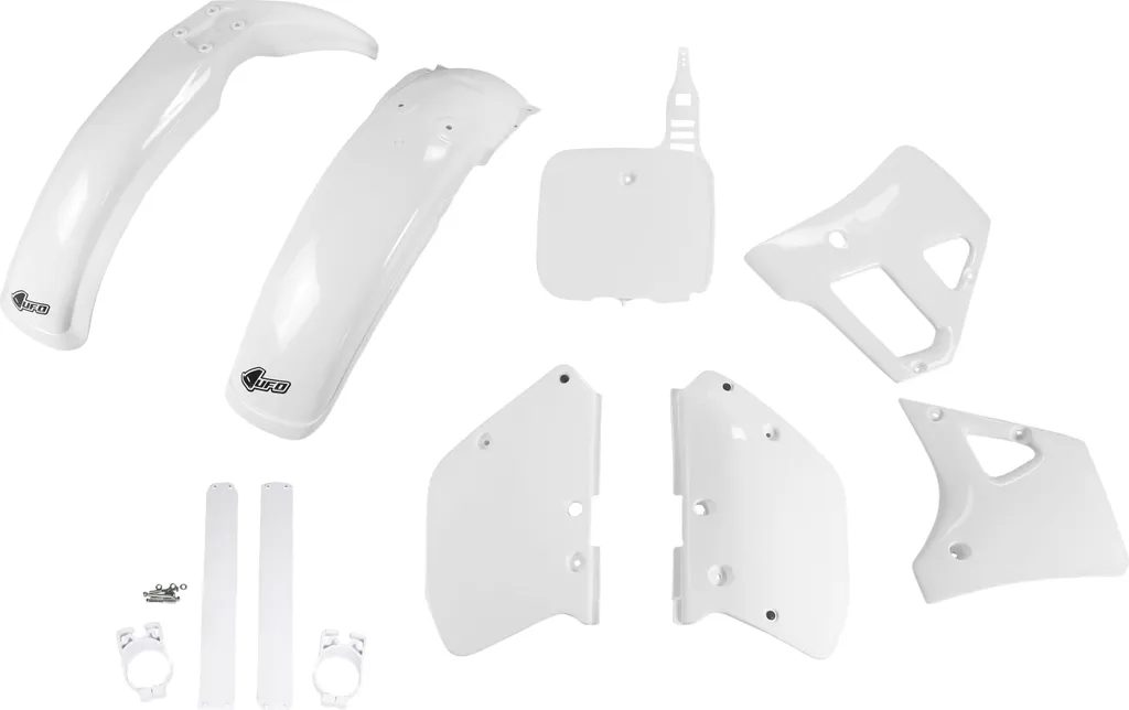 Kit carénage UFO Yamaha YZ WR 125 250 360 1989-1990 Blanc 9 pièces