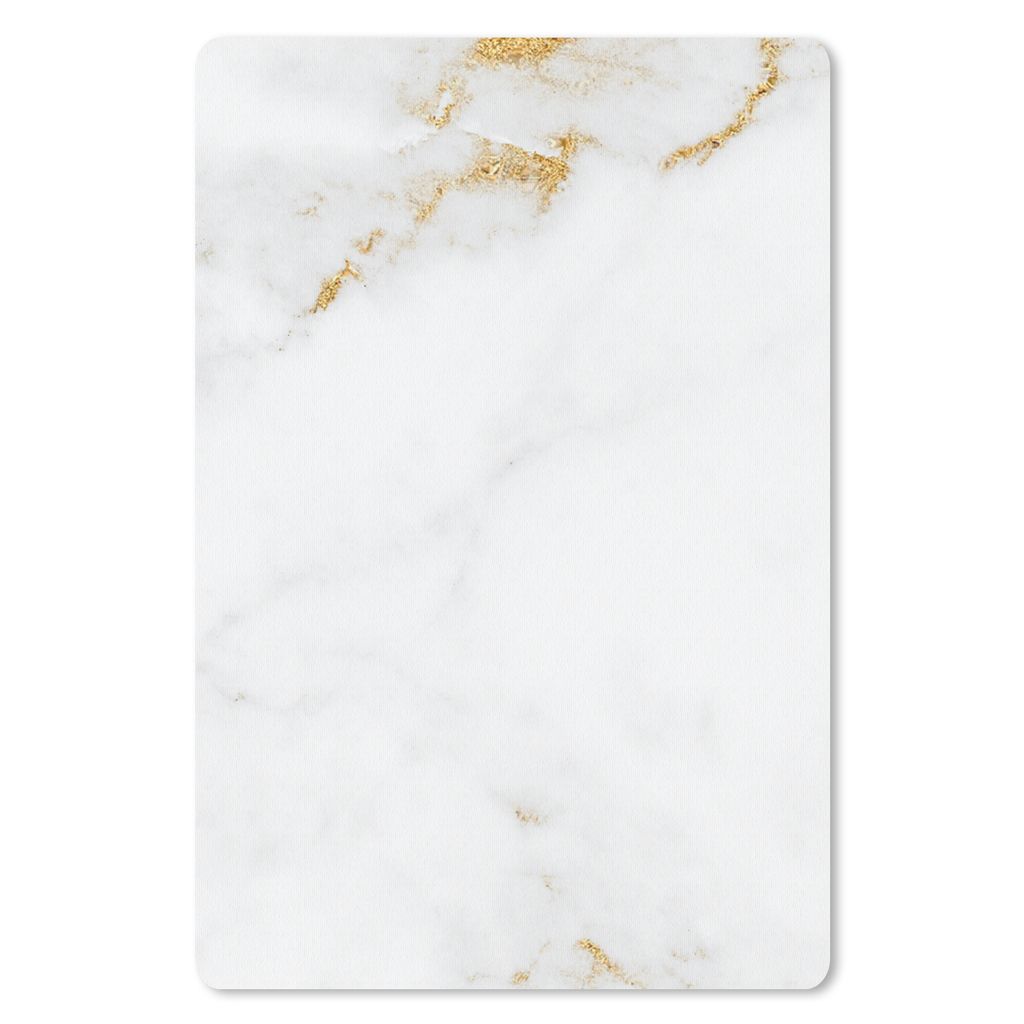 MuchoWow Mauspad Mousepad Marmor - Gold - Weiß - Luxus 18x27 cm - Mousepads - Maus Mat - Pad - Mausunterlage