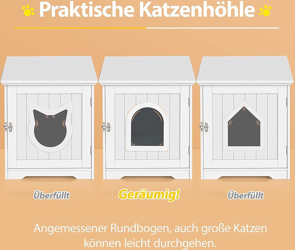 Yaheetech 2er Set Katzentoilette Katzenklo Schrank Produktbild 6