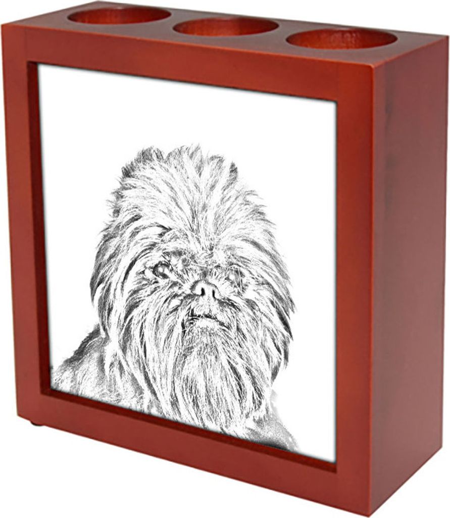 Affenpinscher - Stifthalter mit Hund, Schreibtischorganizer mit Aufdruck, personalisierte Schreibtischdekoration der Marke Art-Dog