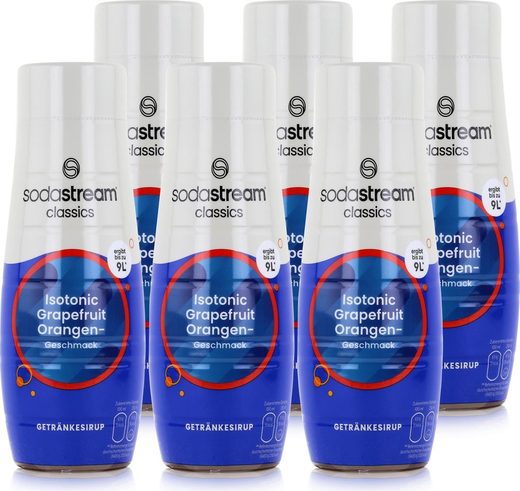 SodaStream Getränke-Sirup Isotonic Grapefruit-Orange Geschmack 440ml (6er Pack)