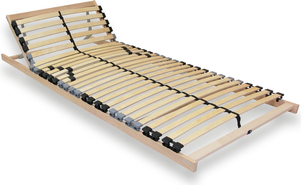 Lattenrost 100x200 7 Komfortzonen verstellbarer Kopf Lattenrahmen aus Buche Federholzrahmen Germany Lattenrost Selbstmontage
