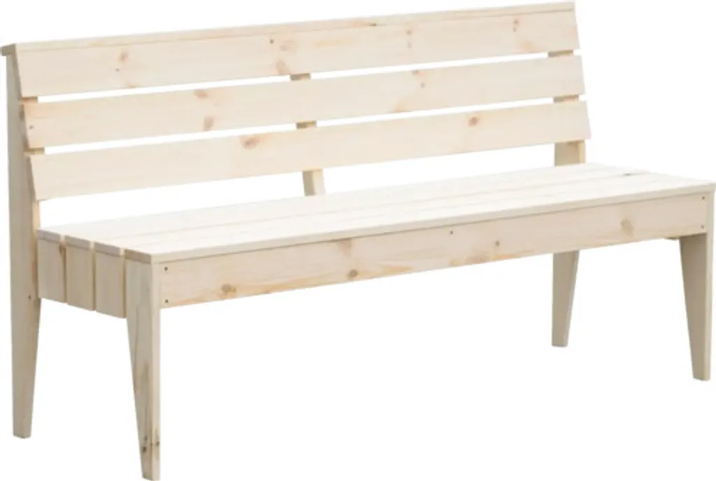 Banc de jardin 150 cm Rojaplast POOL en bois naturel trois places
