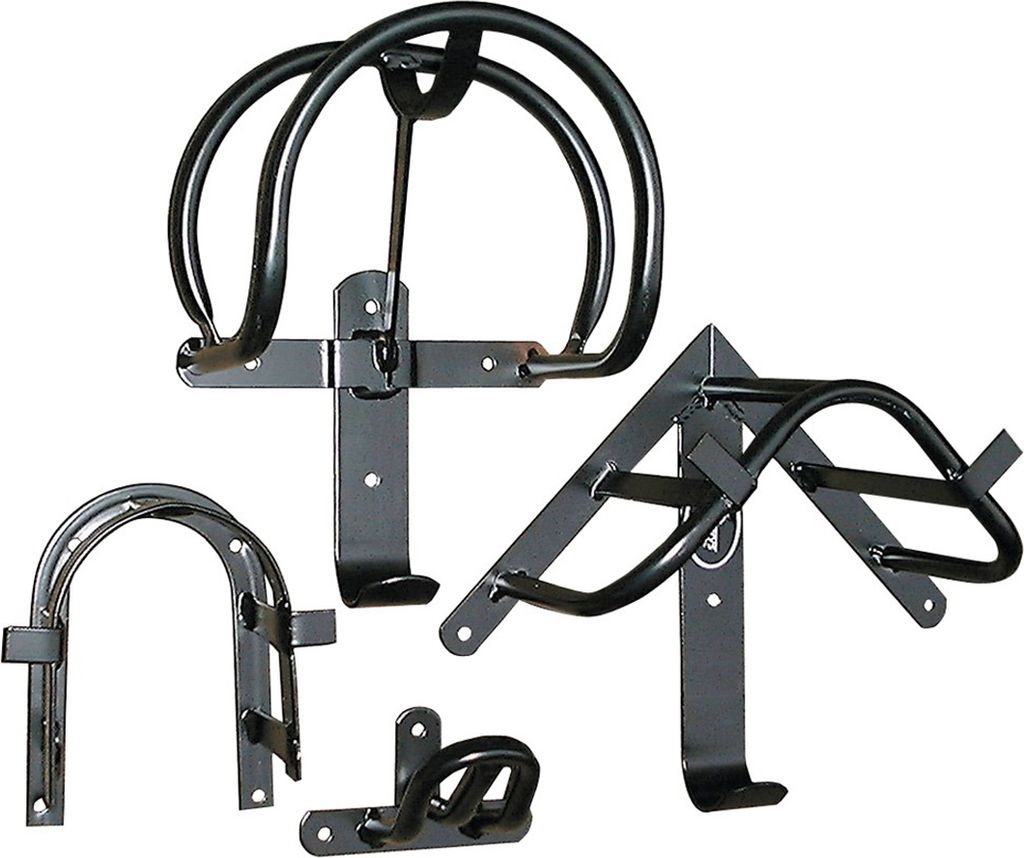 AMKA Geschirrhalter Pferd Set Pferdegeschirr 4-teilig Kutschgeschirr Halter für Wand