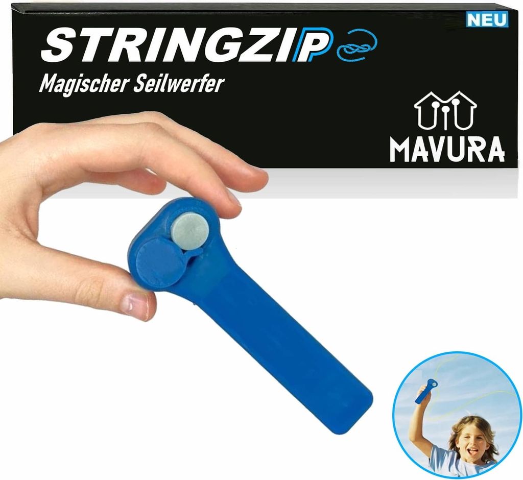 STRINGZIP Magisches Lasso Seilwerfer Fidget Spielzeug RopeLauncher Konzentration