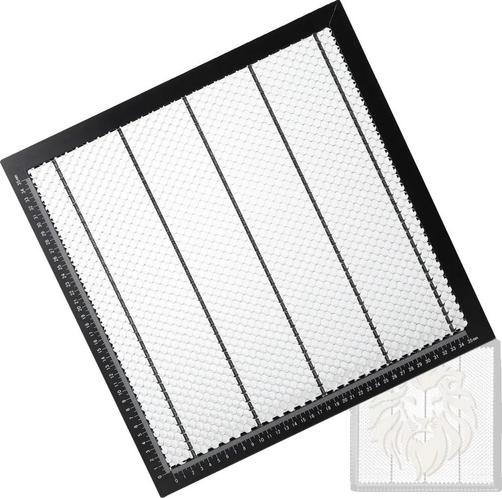 Plateau Nid d'Abeille 400x400mm pour Graveur Laser CO2 en Fer et Alu