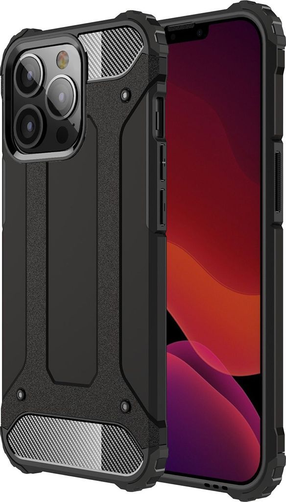 Mobigear Outdoor iPhone 13 Pro Hülle Hardcase Backcover Stoßfest - Schwarz