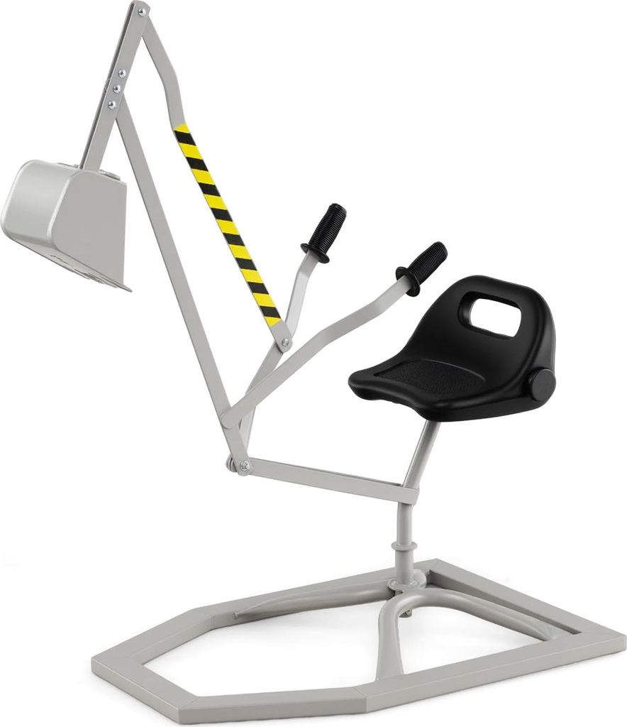 GOPLUS Sitzbagger Kinder, Aufsitzbagger mit 360° drehbarem Sitz, Schaufel & 2-Hand-Steuerungen, für Sand, Erde, Sandbagger für Kinder ab 3 Jahren