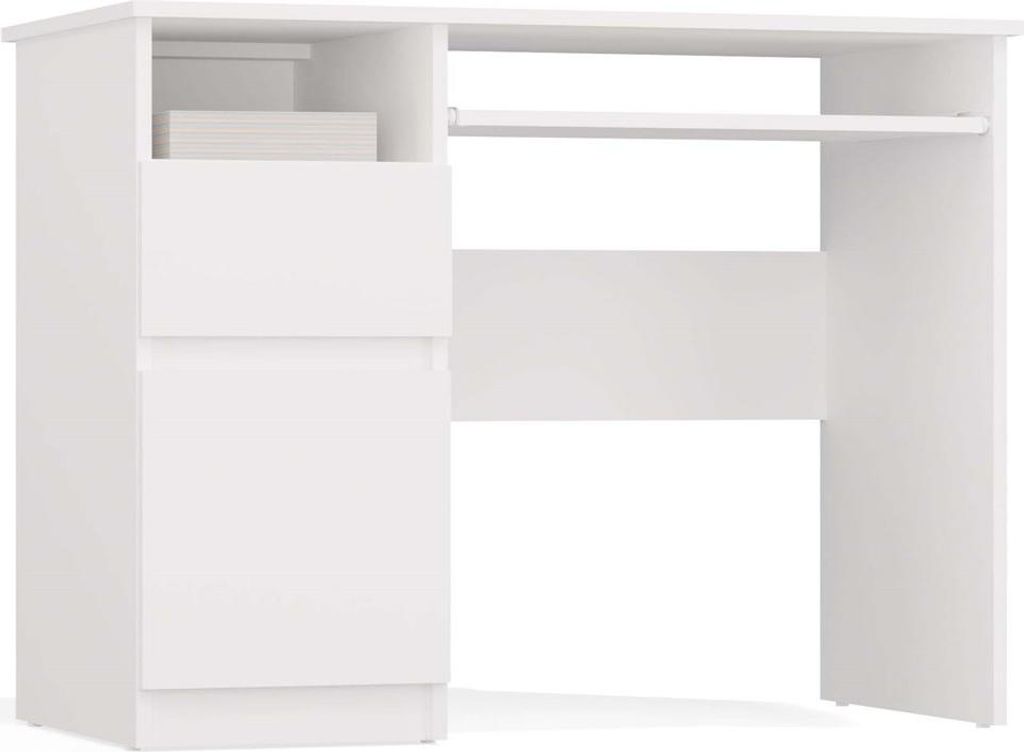 Biurko Porto Lewe Białe z Szufladą i Półką