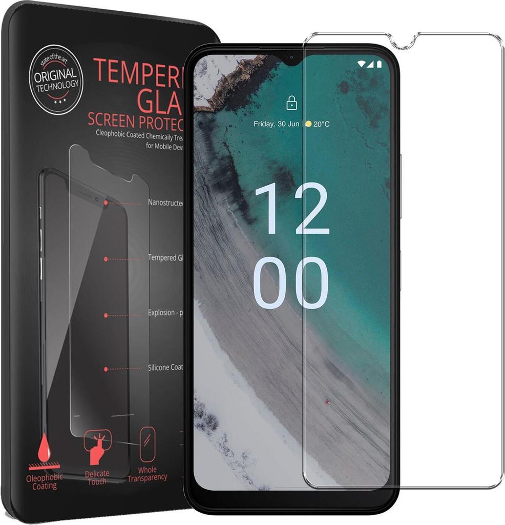 2x Conie Glasfolie für Nokia C32 Displayschutz Folie Panzer Glas Premium Schutzfolie Set Blasenfrei