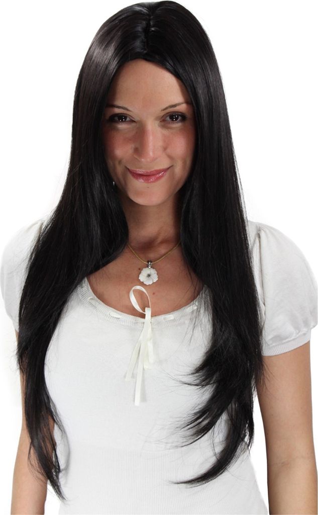 WIG ME UP Perücke schwarz Mittelscheitel 3217-2 Produktbild 