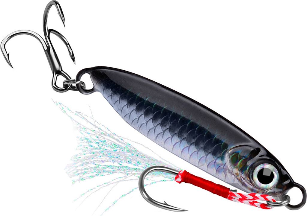 .4CM/7G 5.5CM/15G 6.1CM/20G 7.1CM/30G Jigging-Angelköder mit Haken Realistischer Trolling-Angelköder Süßwasser-Salzwasser-Angelzubehör