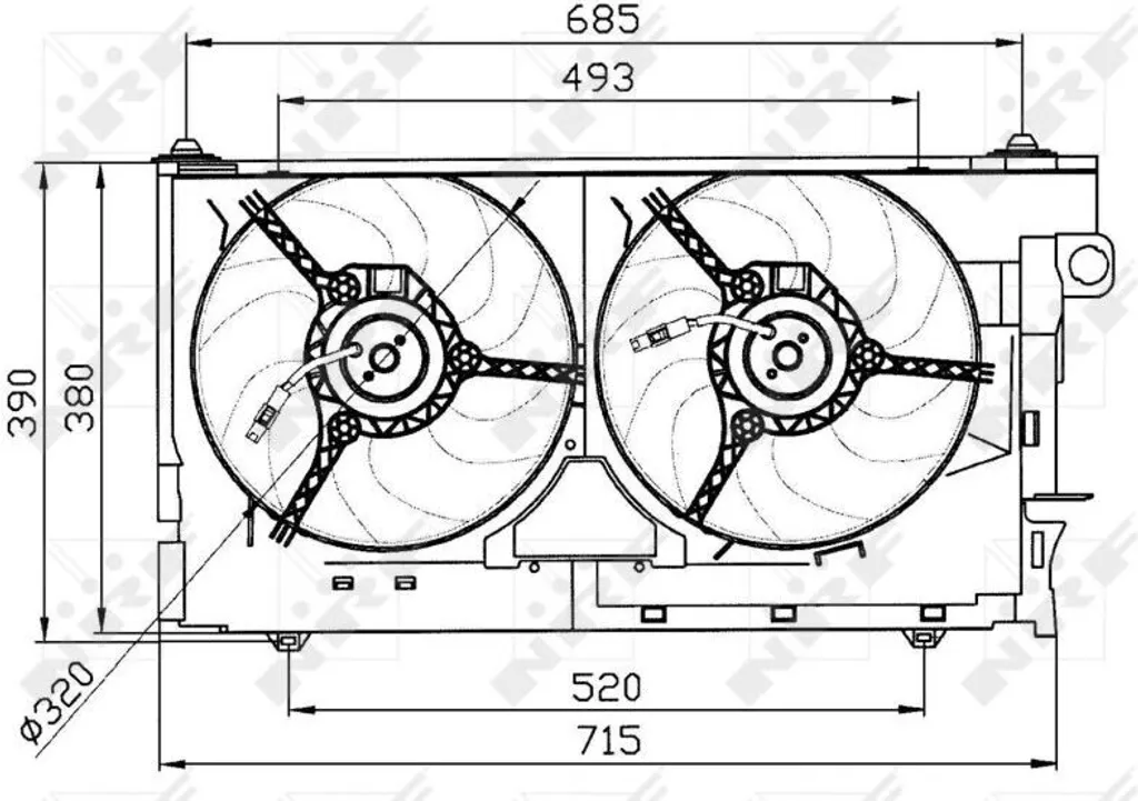 Ventilateur de radiateur NRF 47030 pour Xsara, ZX et Peugeot 306
