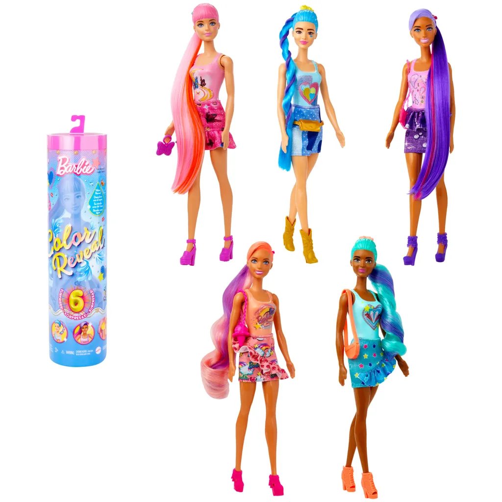 Cadeau Enfant Barbie Color Reveal Total Denim pour Jeu de Rôle Créatif