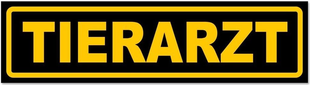 Kiwistar - Autoaufkleber - Gelb - Schwarz - 30 x 8 cm - Tierarzt - Hinweis Aufkleber Sticker für Auto, Kfz, Fahrrad, PKW, LKW
