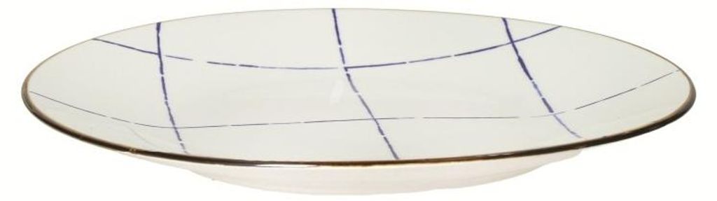 Plato para servir Pomax Anafi, de porcelana, color azul, Imagen del producto 